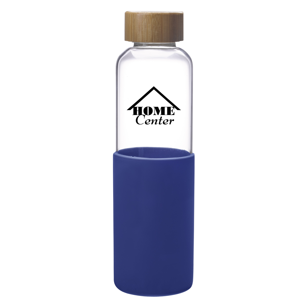 20 oz. Glass Bottle with Silicone Sleeve and Bamboo Lid
