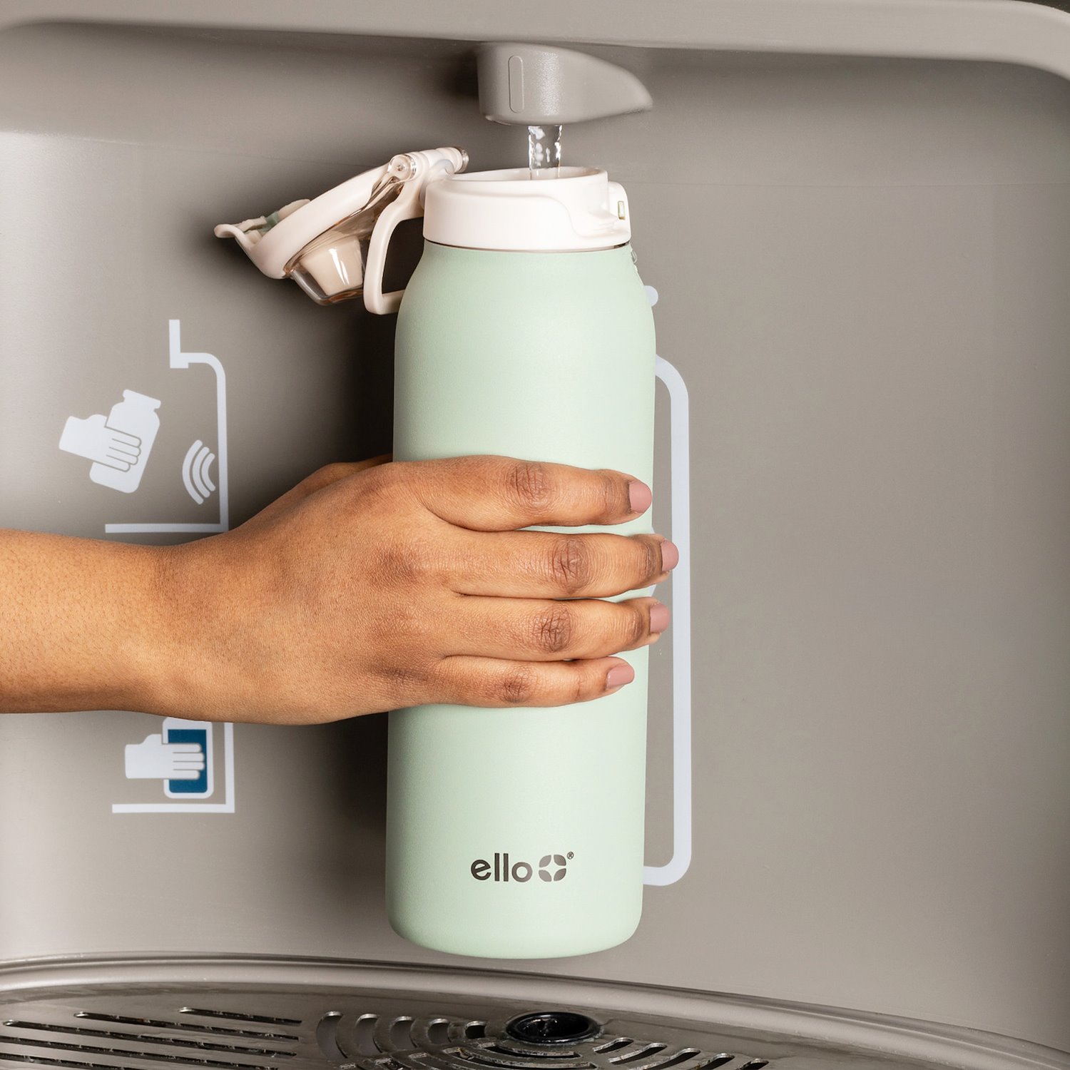 ello® Pop & Fill Stainless Steel Water Bottle – 32 oz.