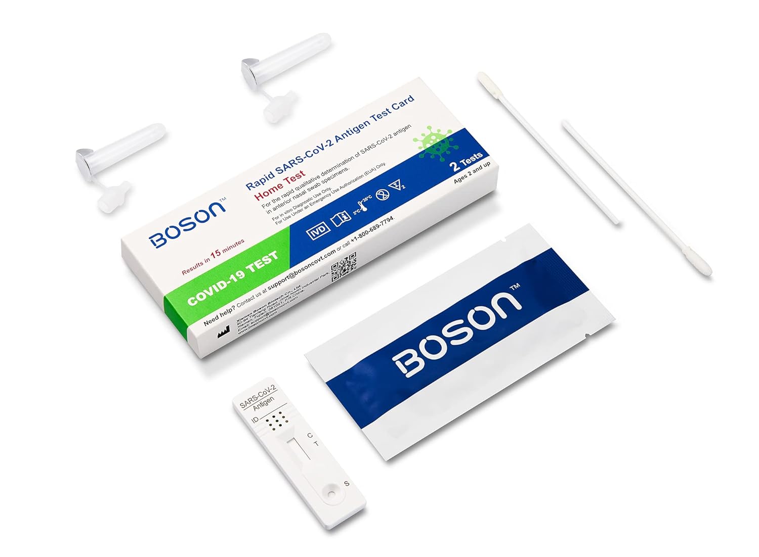 Boson Rapid SARS-CoV-2 Antigen Test Card - 2 Tests per Box (priced per test)