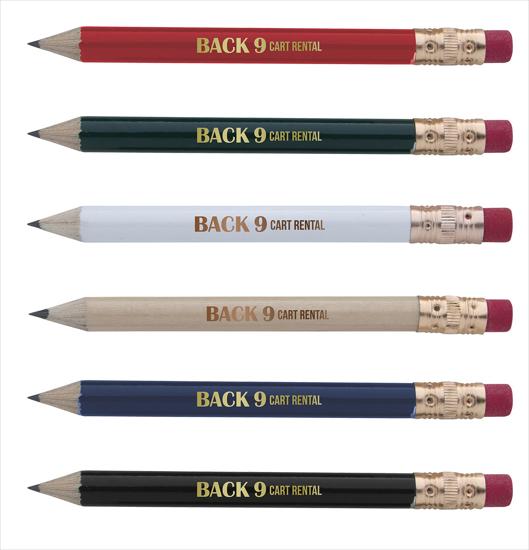 Round Golf Pencil with Eraser image