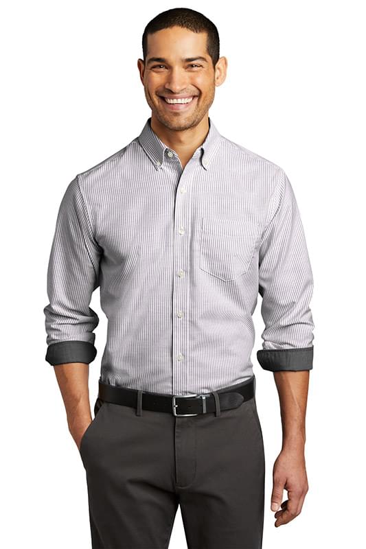 Port Authority® SuperPro™ Oxford Stripe Dress Shirt