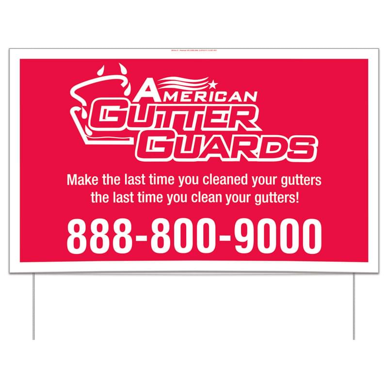 24 pt. Poster Board 2-Sided Yard Sign - 21" x 34 1/2"