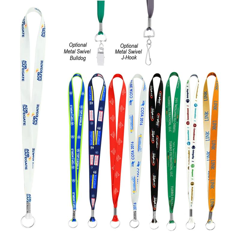 3/4" Full Color Satin Lanyard with Split Ring image