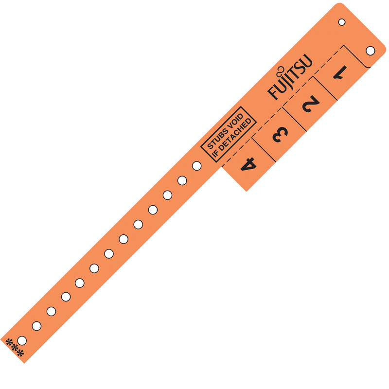 3/4" Vinyl Multi-Tab Wristband - 4 Tabs image