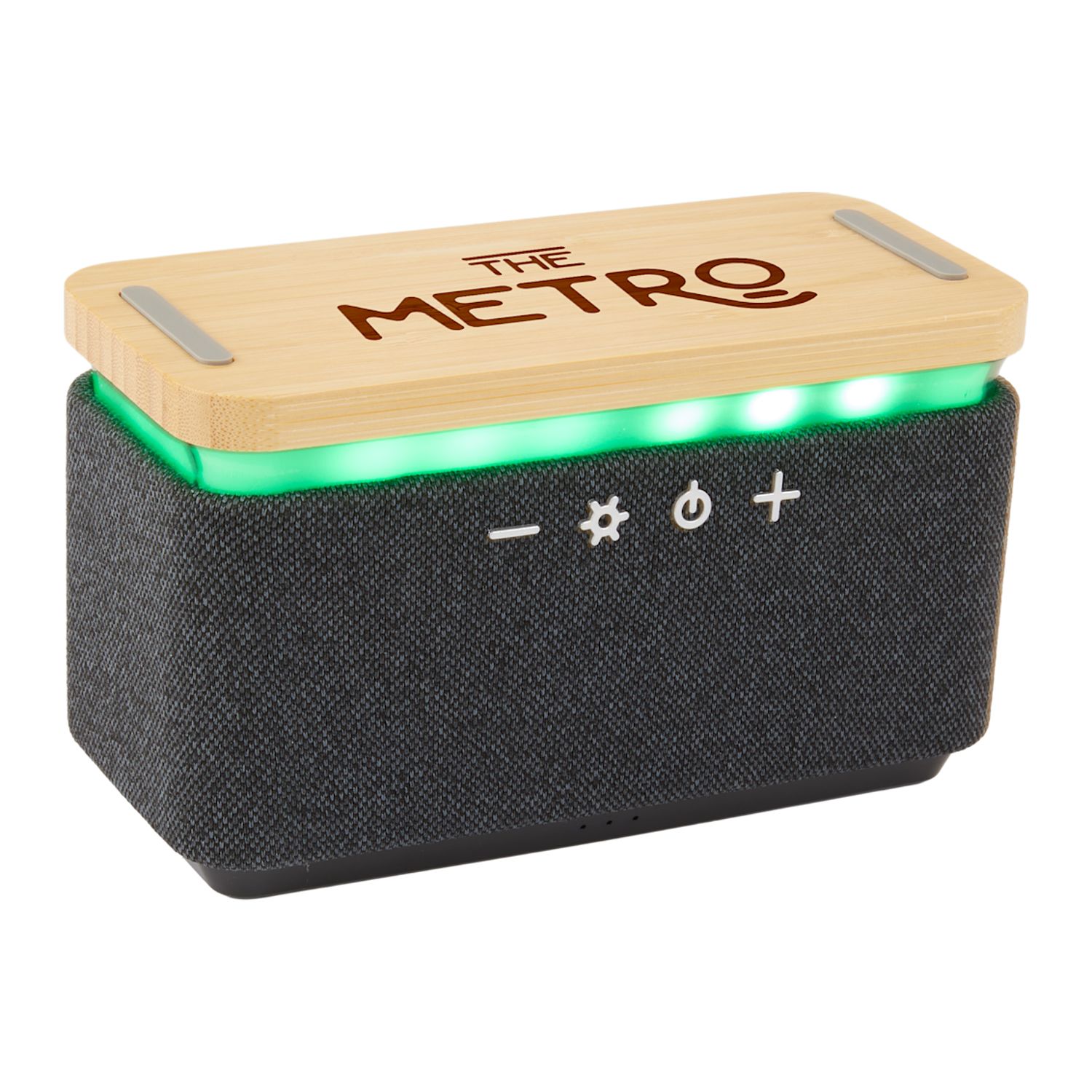 Boost Fabric & FSC® Bamboo Speaker with Wireless Charging Pad image