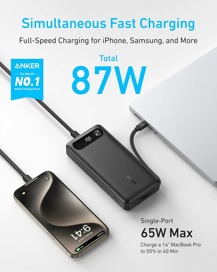 Anker® 87W Power Bank - 20,000 mAh
