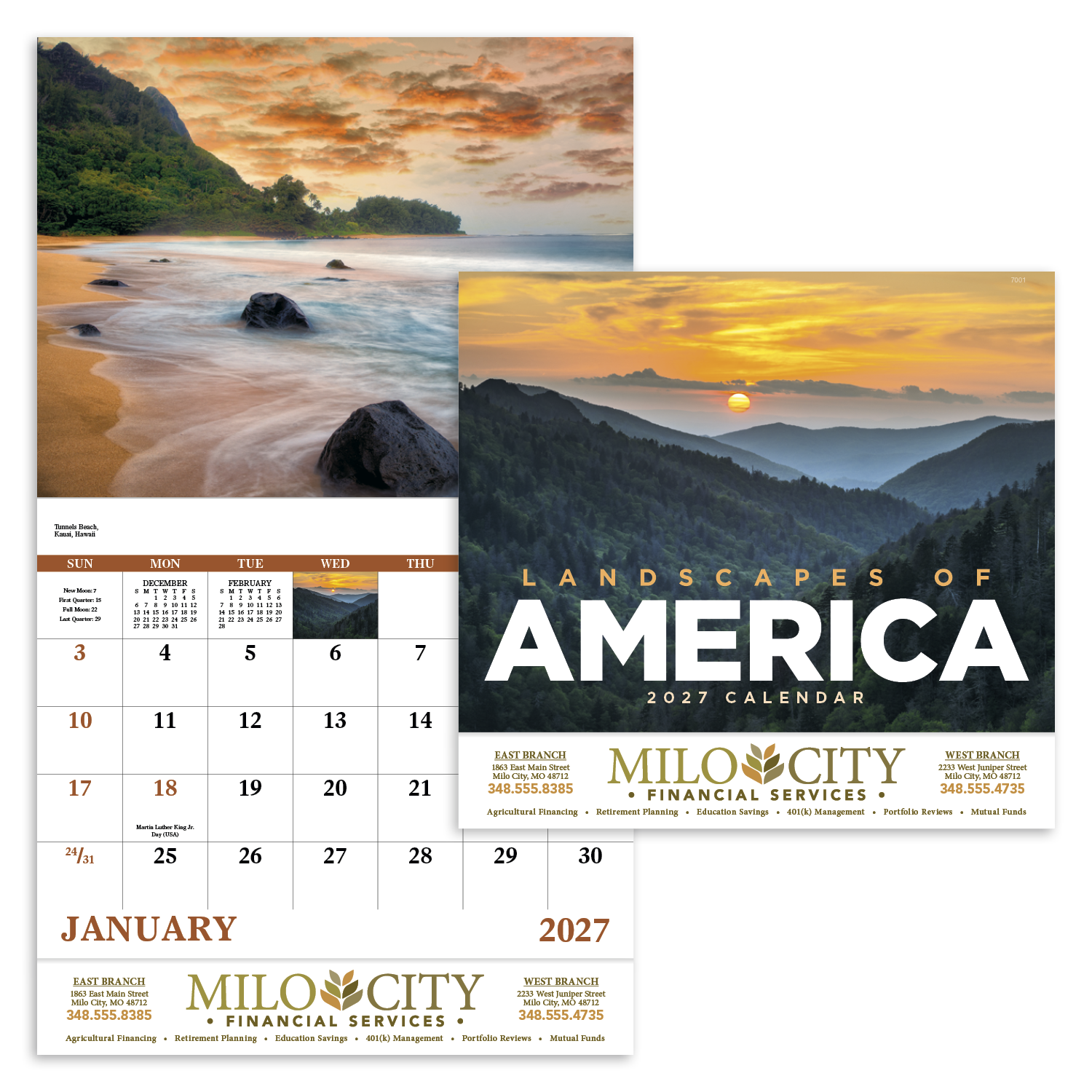 Landscapes of America Calendar - Stapled