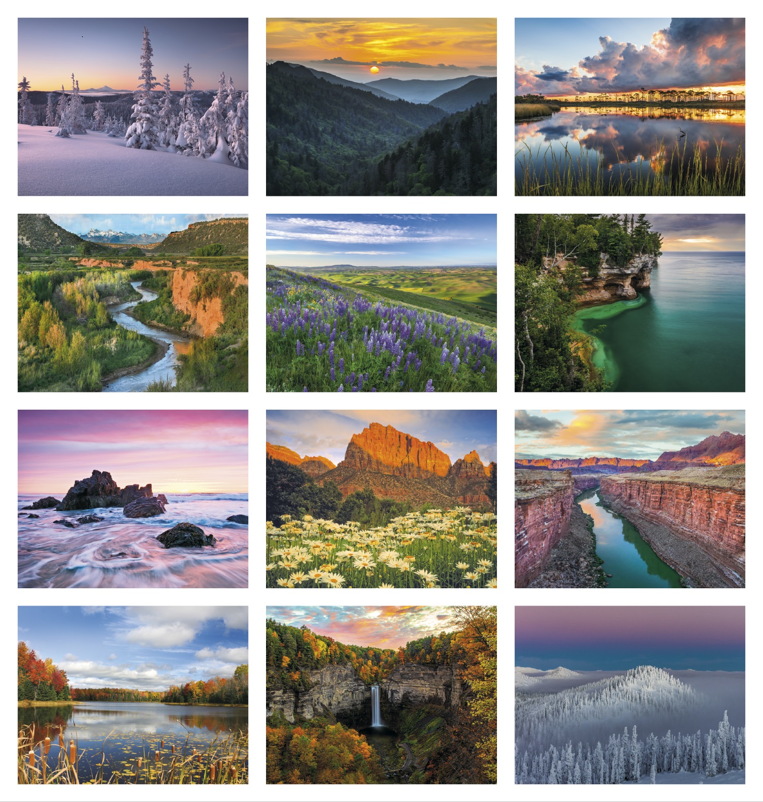 Landscapes of America Calendar - Stapled