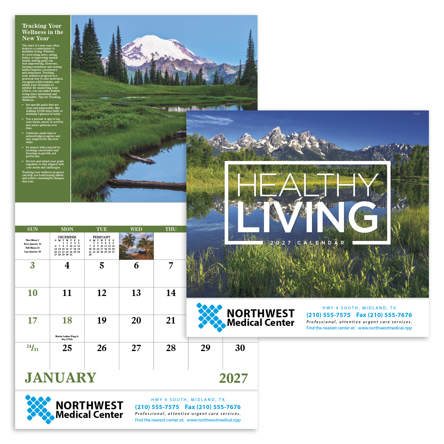 Healthy Living Calendar - Stapled