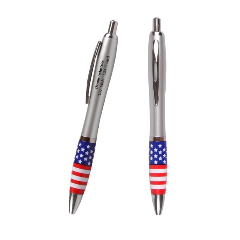 Retractable Contour Pen with Patriotic Grip image