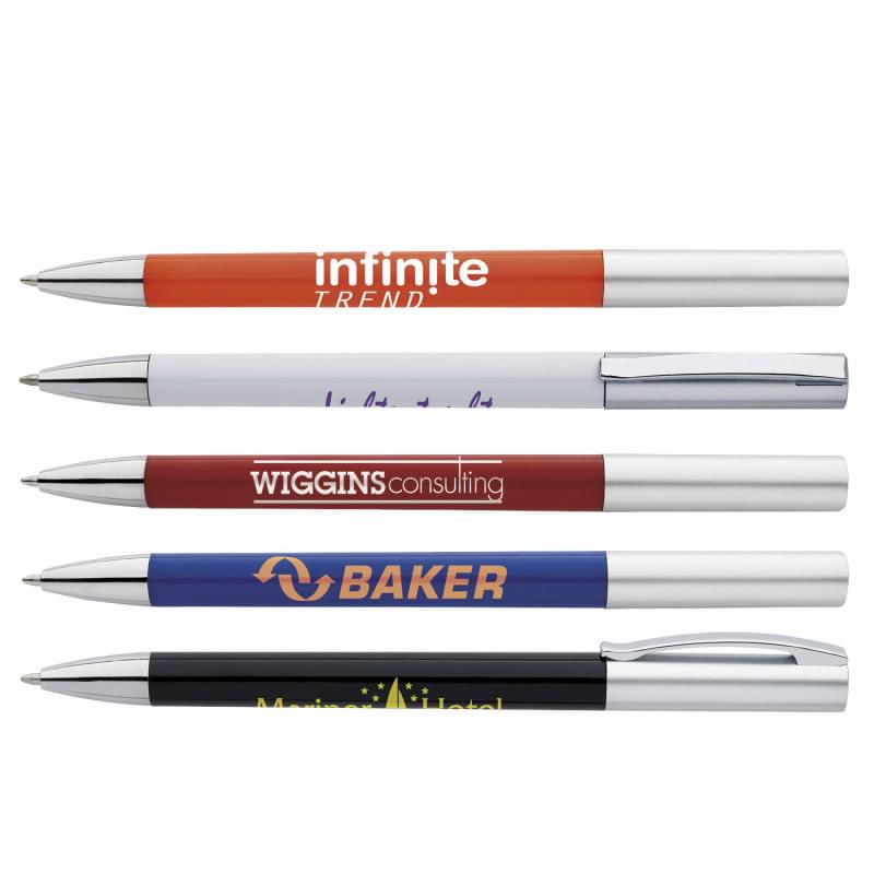 Twist Pen with Silver Accents