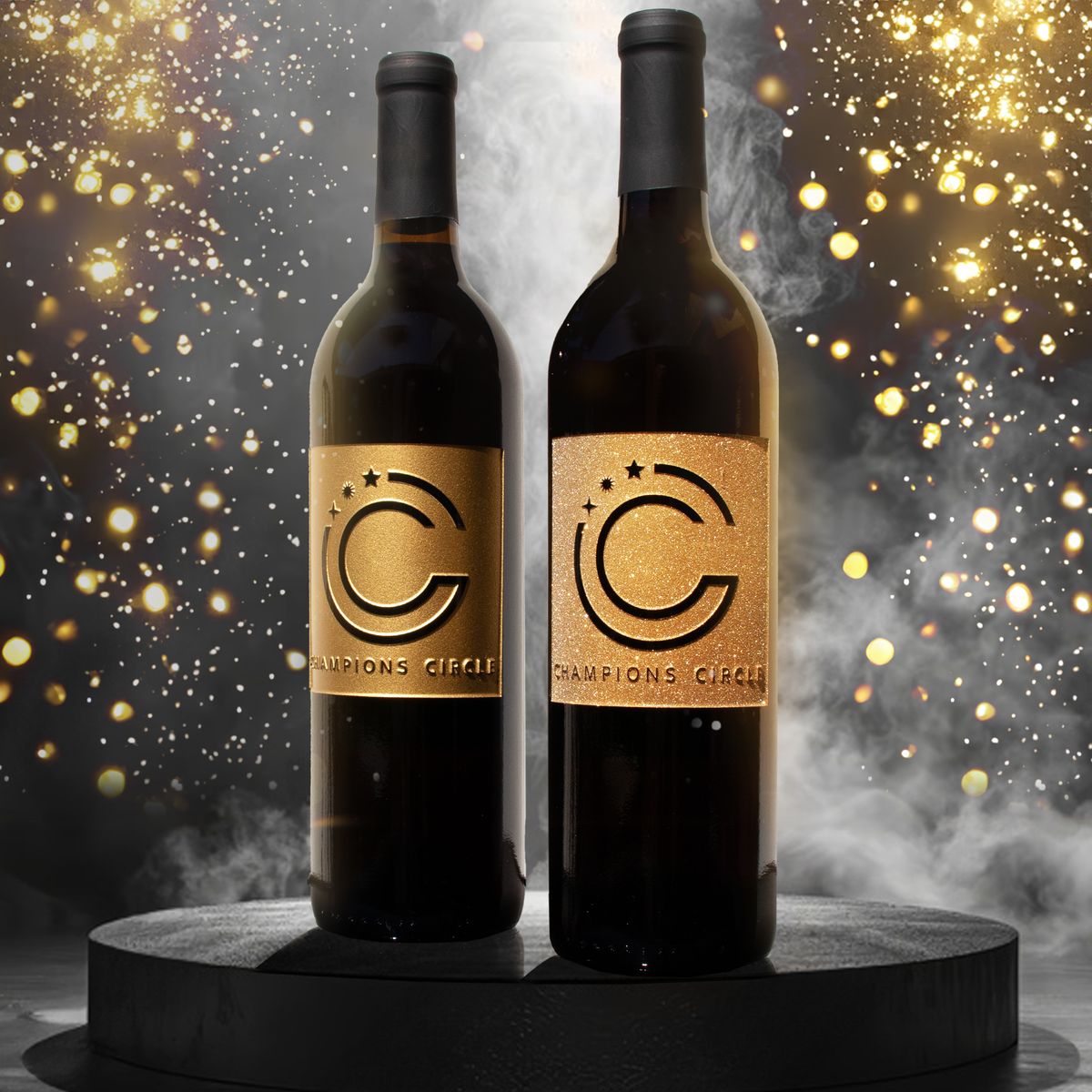 Etched Cabernet Sauvignon Red Wine Bottle