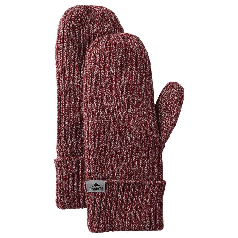 Roots73 Heather Knit Cuffed Mittens image