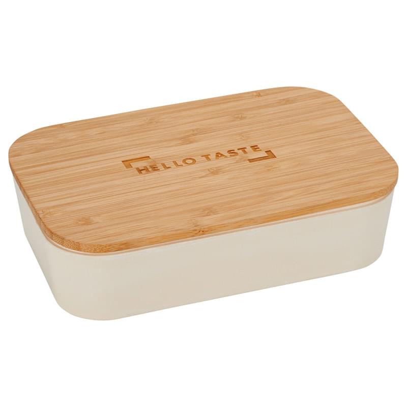 Bamboo Fiber Lunch Box with Cutting Board Lid image