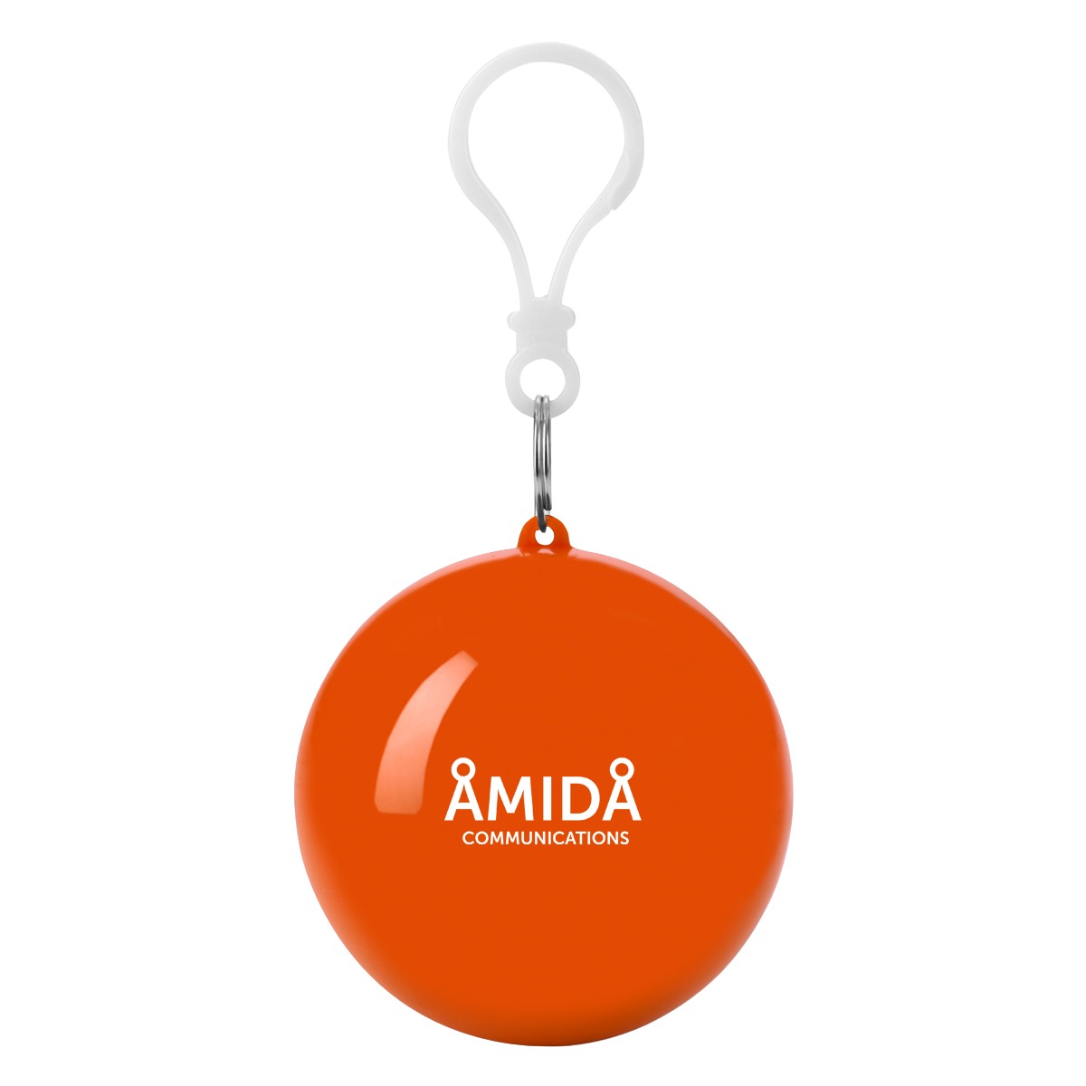 Disposable Poncho in Ball Key Chain
