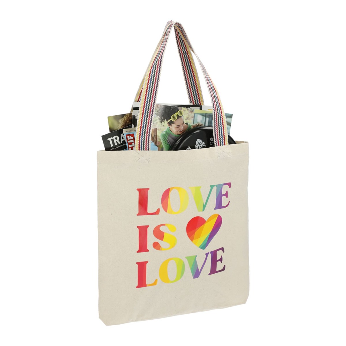 Rainbow Recycled 6oz Cotton Convention Tote
