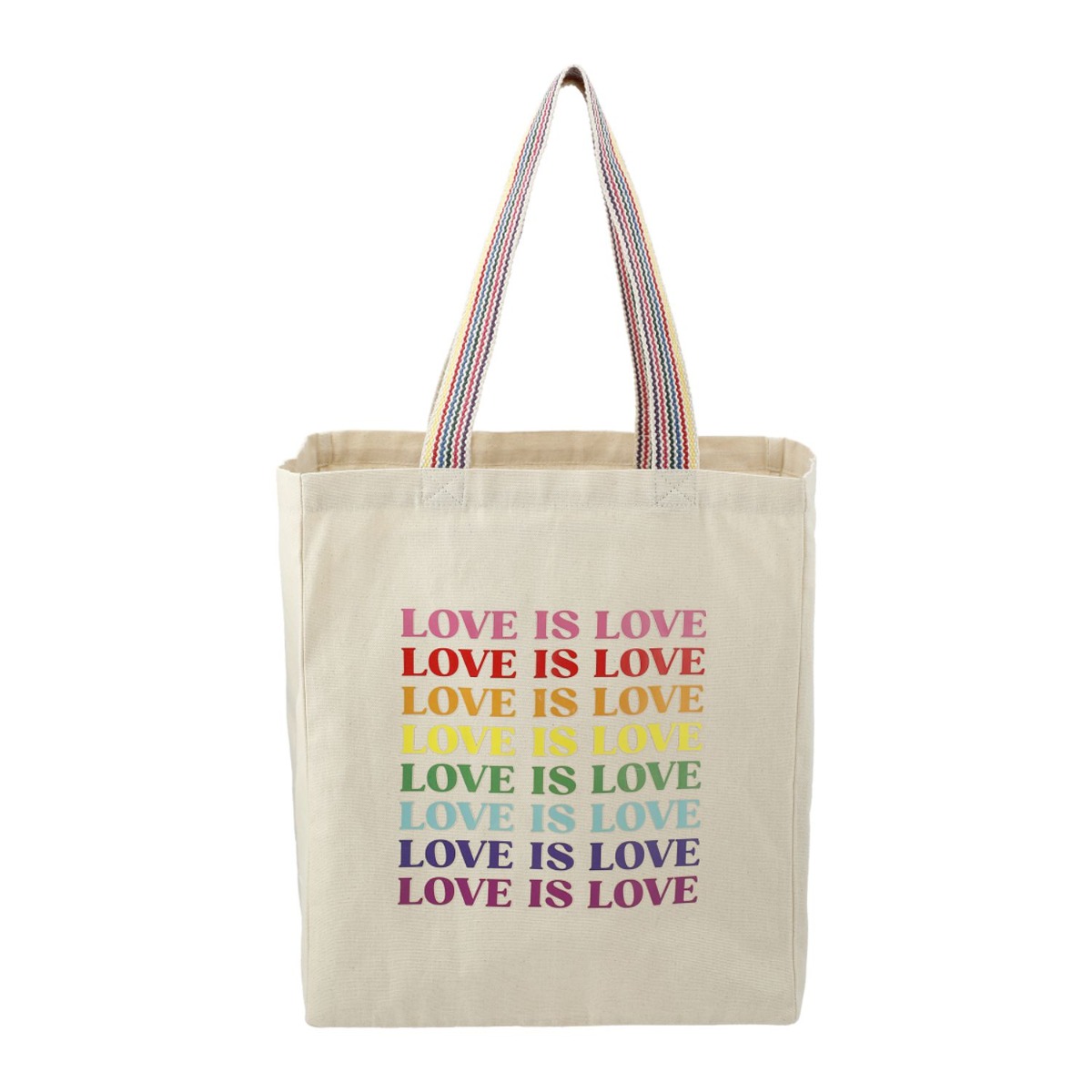 Rainbow Recycled 6oz Cotton Grocery Tote image