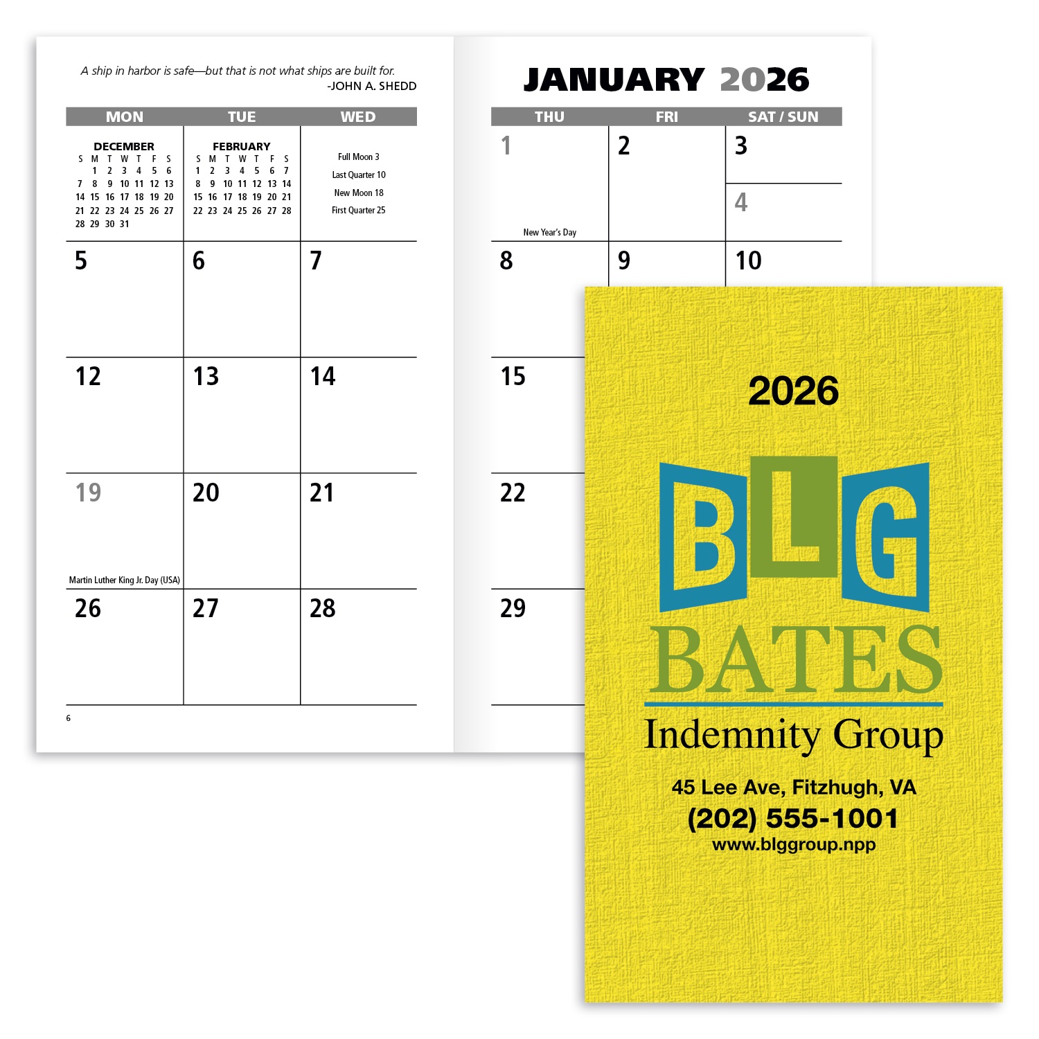 Monthly Pocket Planner - 6" x 3 1/2"