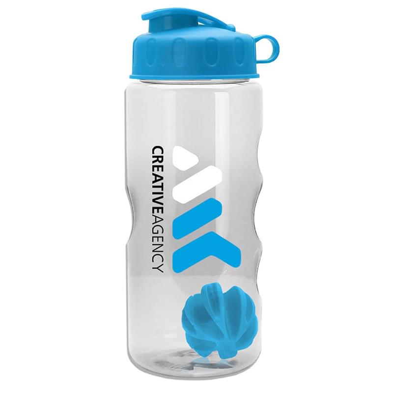 22 oz. Transparent Mini-Mountain Shaker Bottle with Drink-Thru Lid