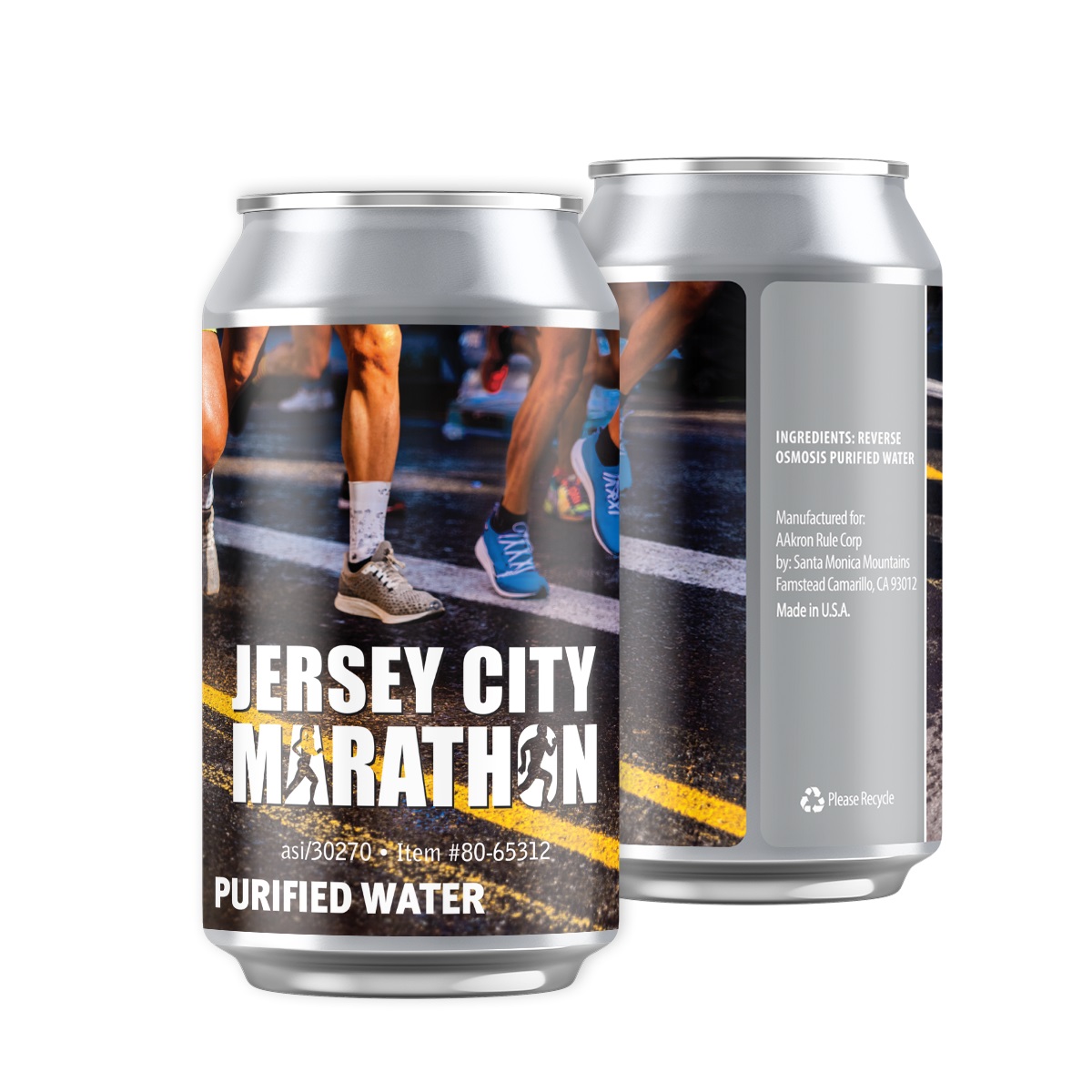 Full Color Purified Canned Water - 12 oz. image