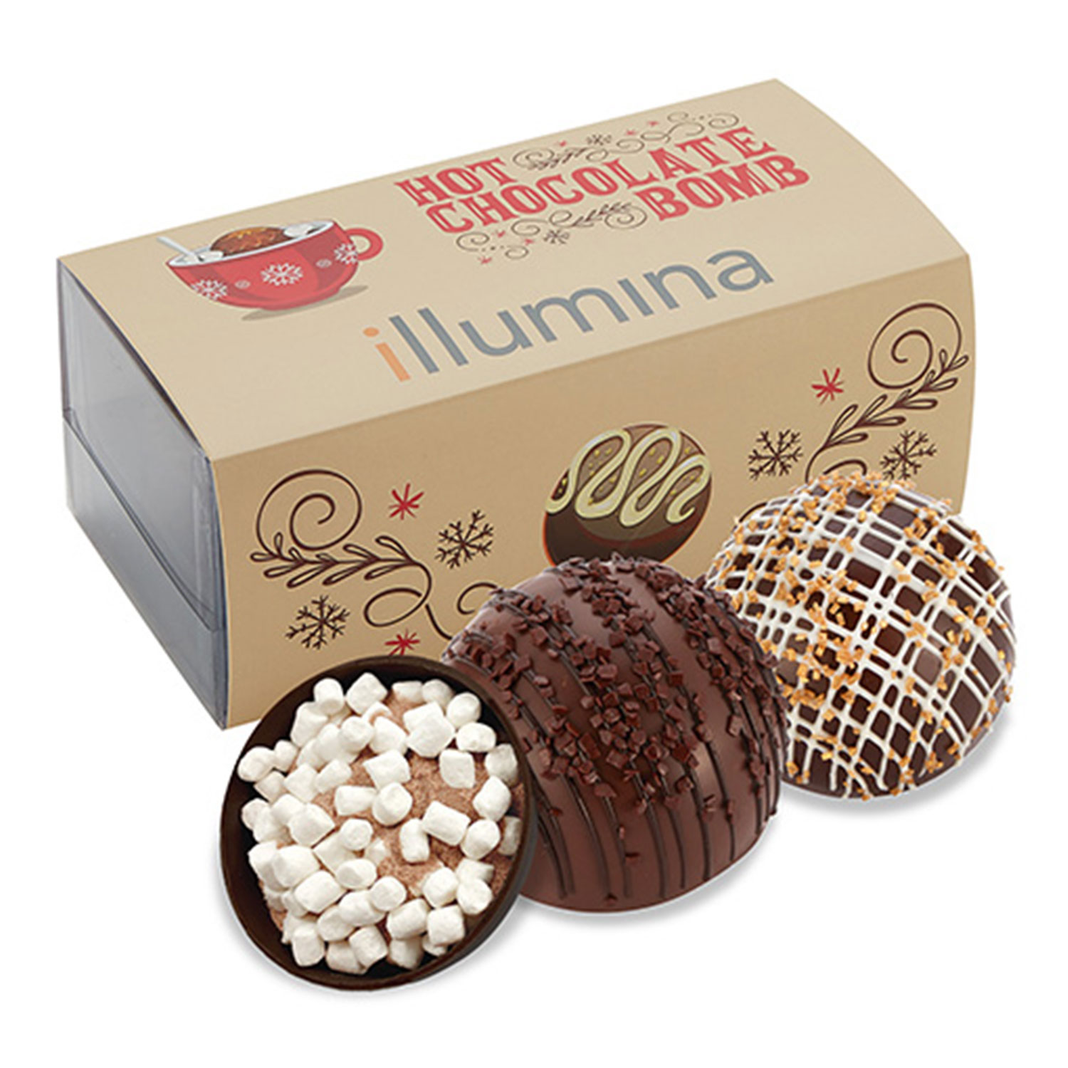 Hot Chocolate Bombs in Box with Sleeve - 2 Pack image