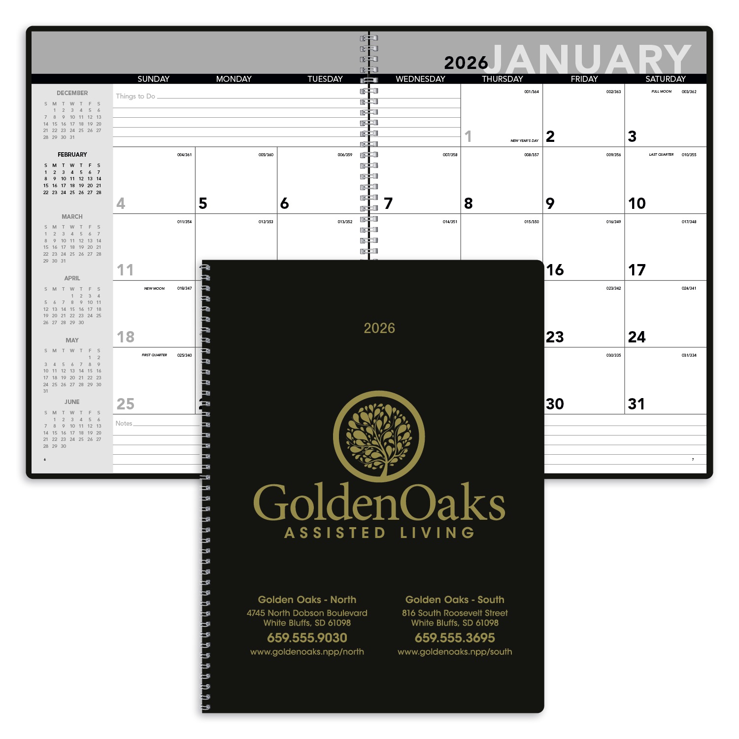 Spiral Bound Monthly Planner