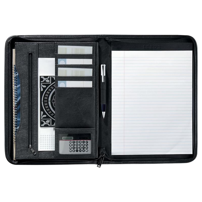 Dura-Hyde Refillable Zippered Padfolio - 8 1/2