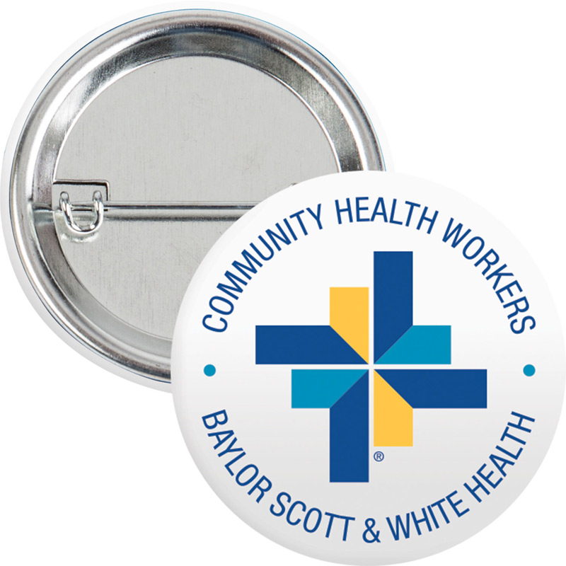 1 1/4" Round Button with Safety Pin Back image
