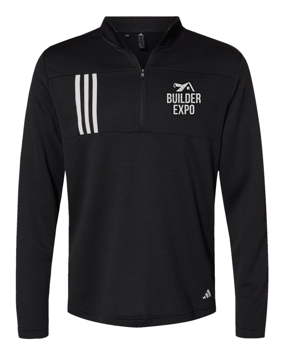 Adidas® 3-Stripes Double Knit Quarter-Zip Pullover