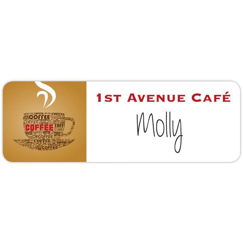 1 1/32" x 3 1/32" Laminated Reusable Name Badge