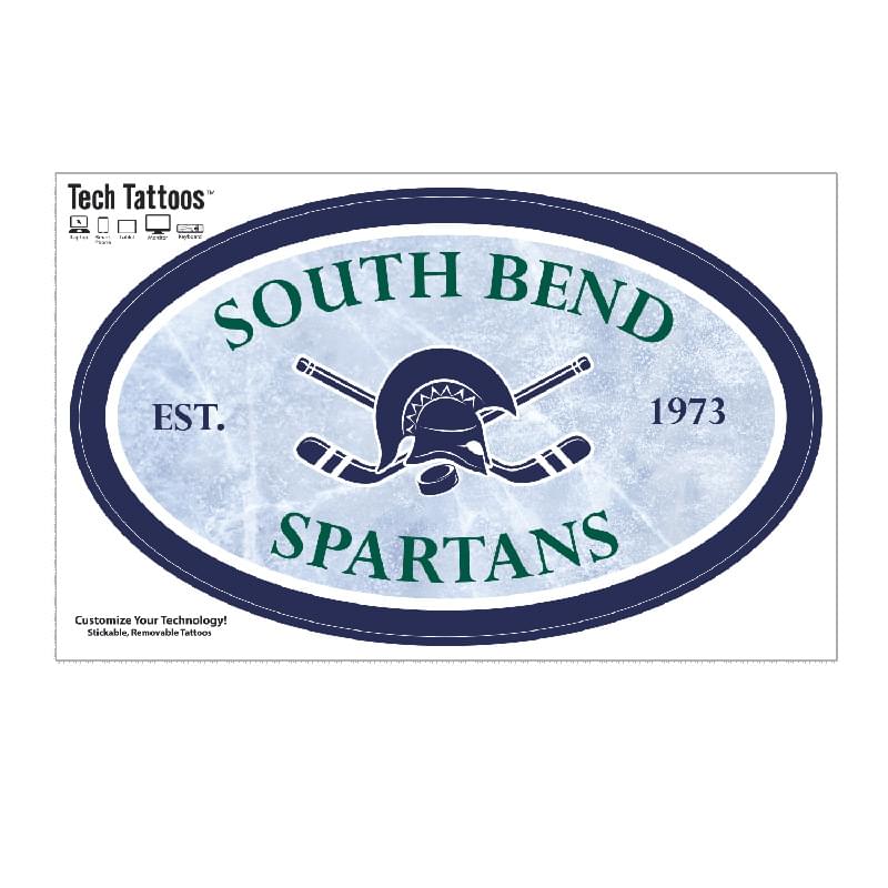 Full Color Oval Technology Sticker - 5" x 8"