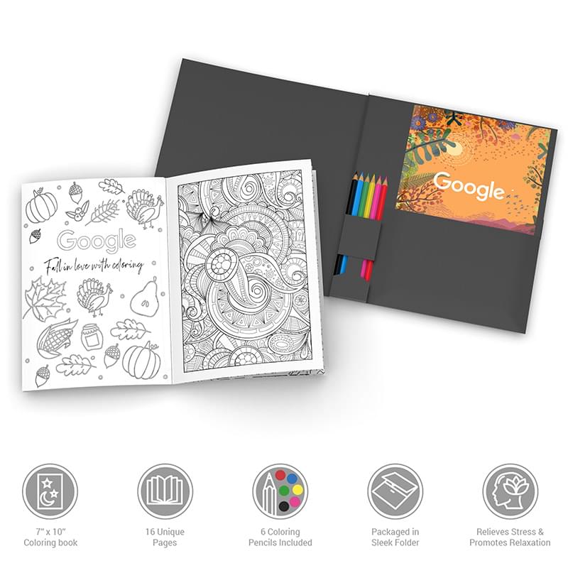 Coloring Book Kit with Pencils image