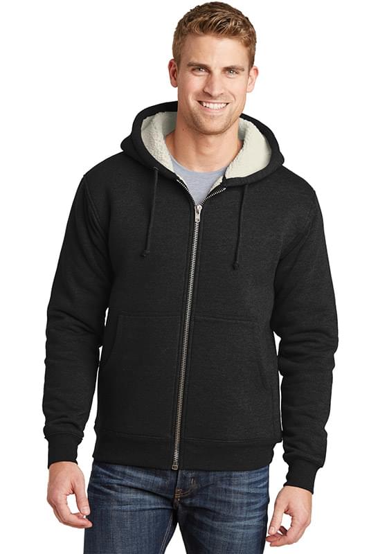 CornerStone ® Heavyweight Sherpa-Lined Hooded Fleece Jacket. CS625 image