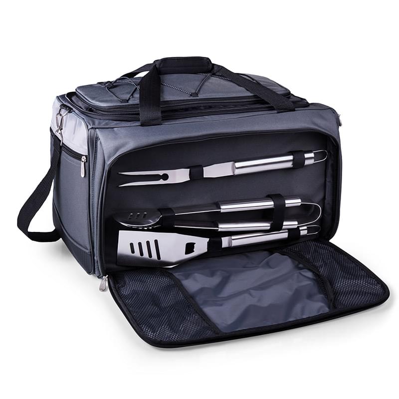Portable Charcoal Grill & Cooler with Grill Tools