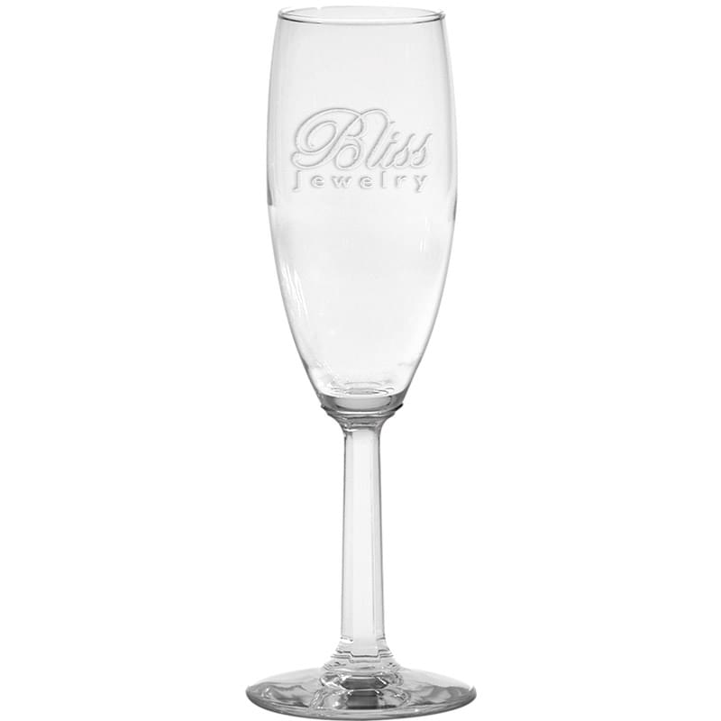 6 oz. Etched Flute Glass image