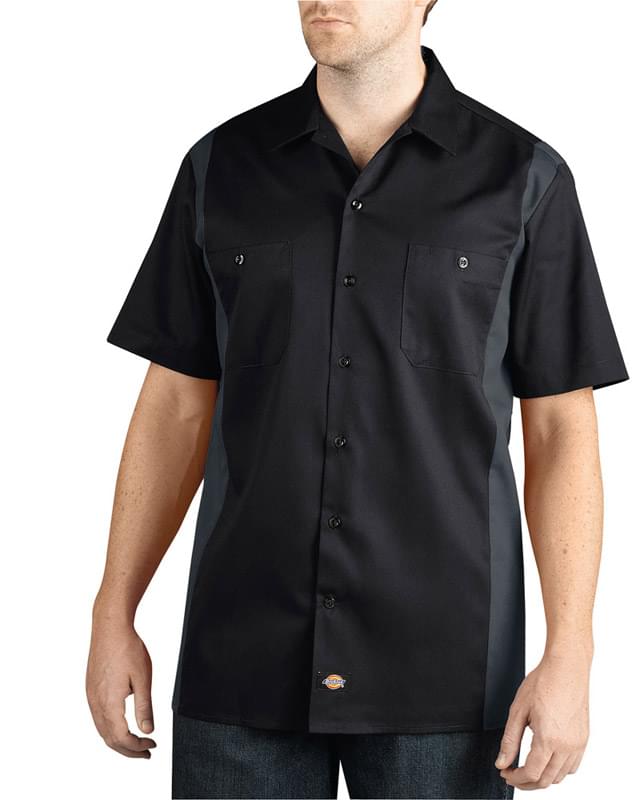 Dickies® Two-Tone Button Down Short-Sleeve Work Shirt - Men image