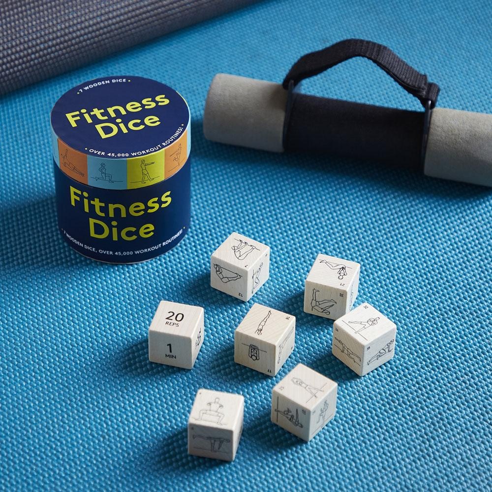 7 Piece Wooden Fitness Dice Set