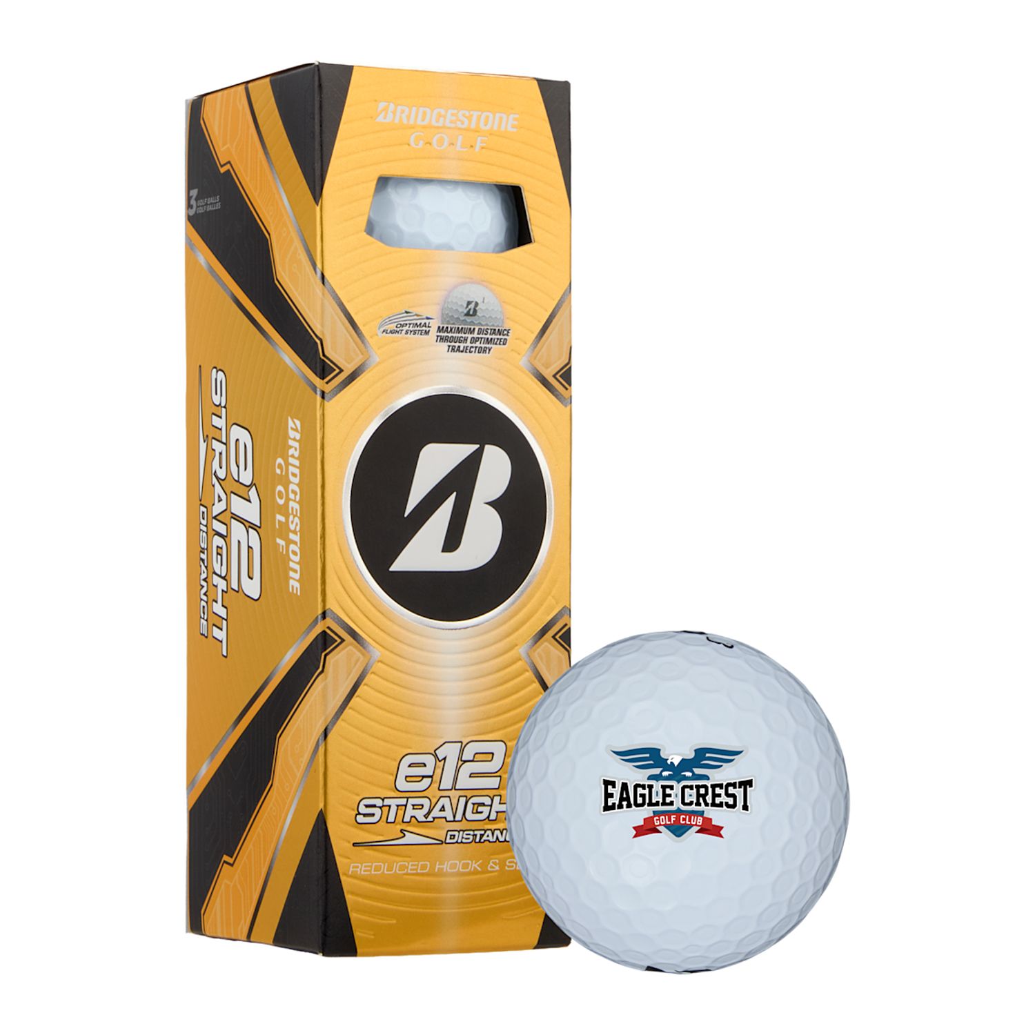 Bridgestone e12 Straight Golf Balls - 3 Pack
