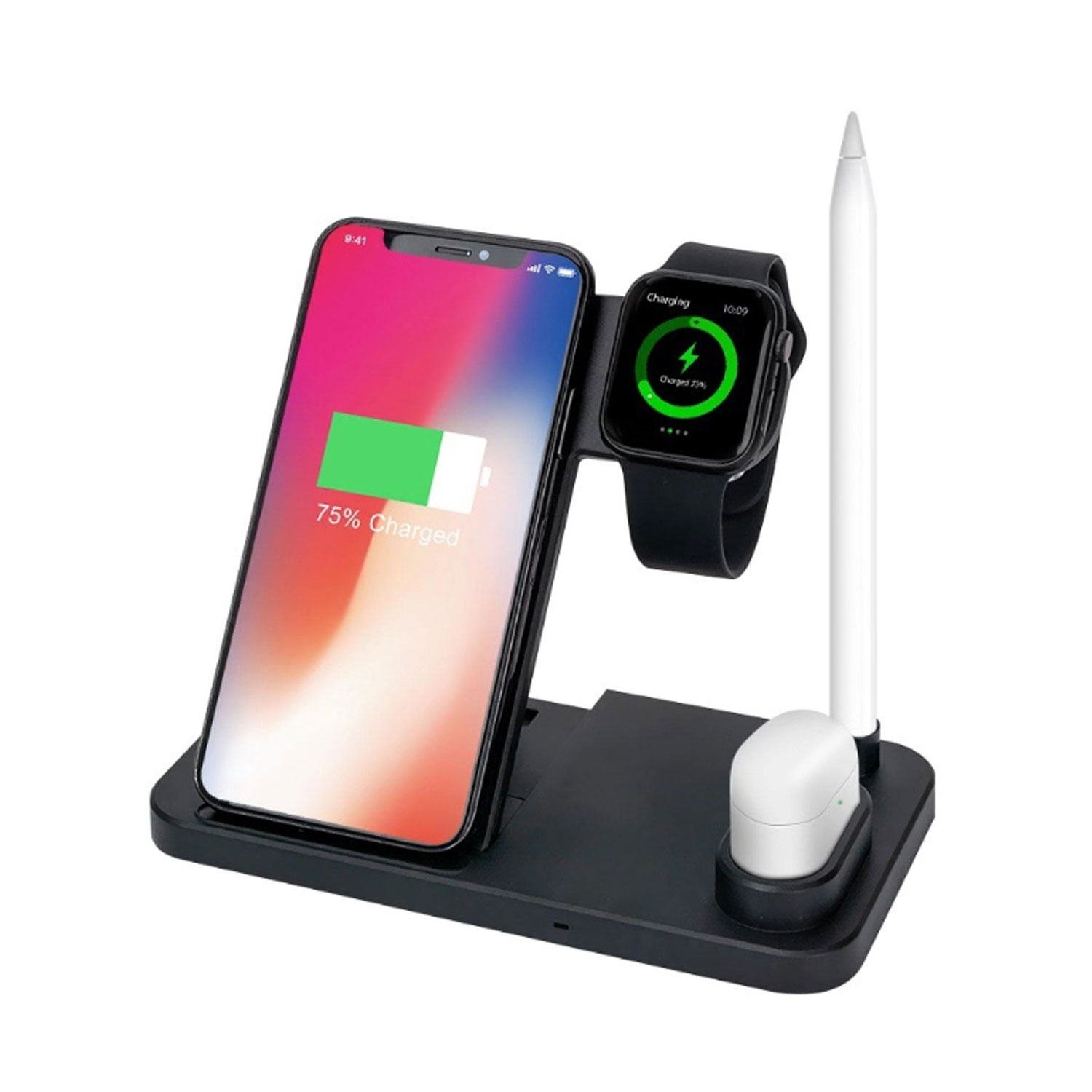 4-in-1 Qi Wireless Charger + Apple Watch, AirPods and Pencil Docking Station