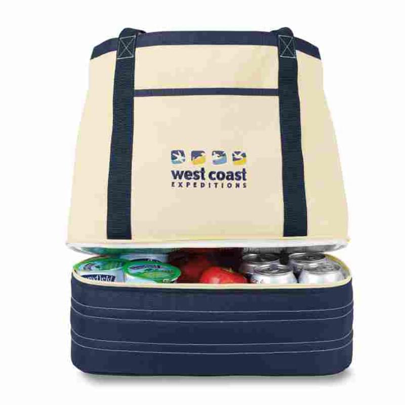 Cotton Insulated Boat Tote - 10 Can