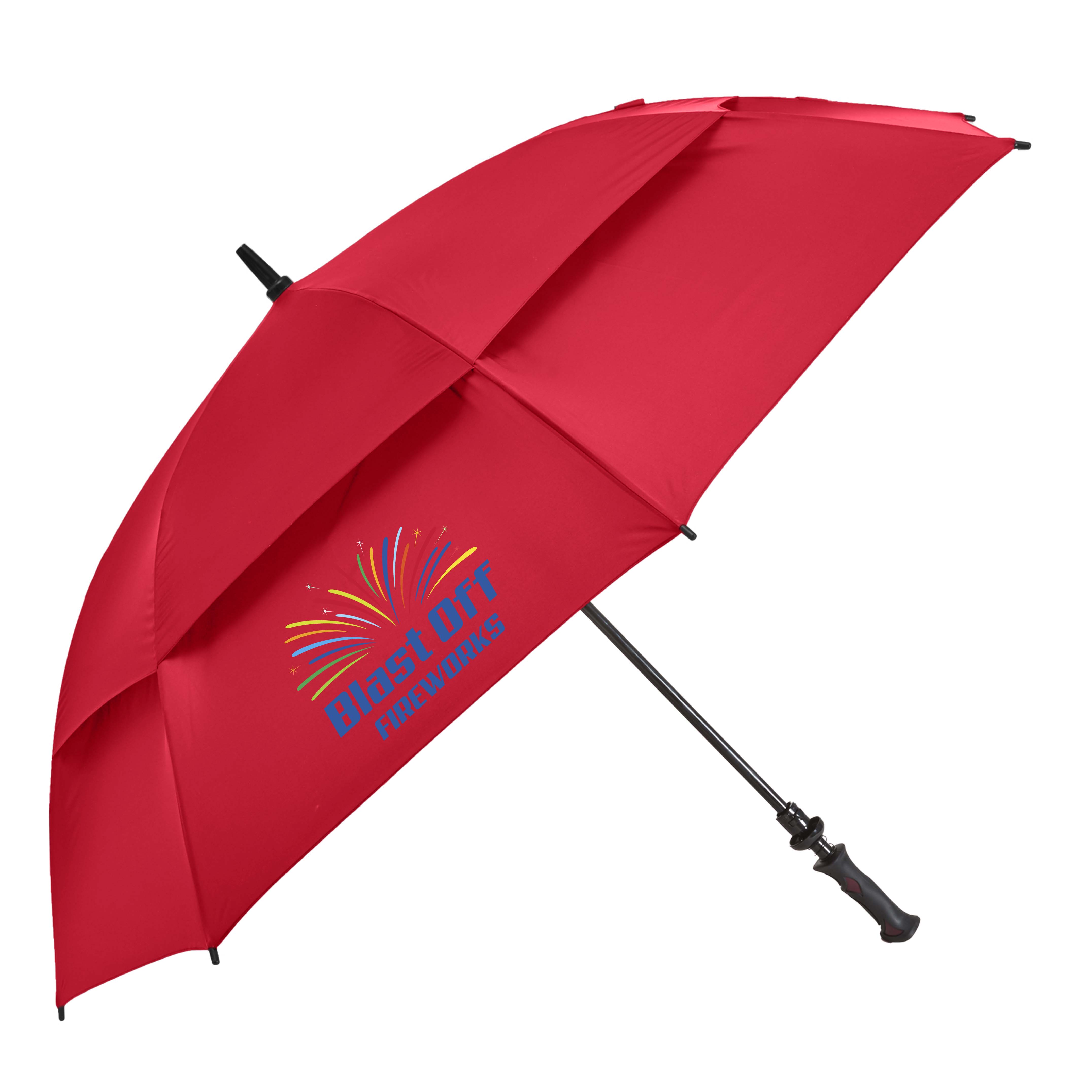 Nylon Vented Golf Umbrella with Matching Sleeve - 62" arc