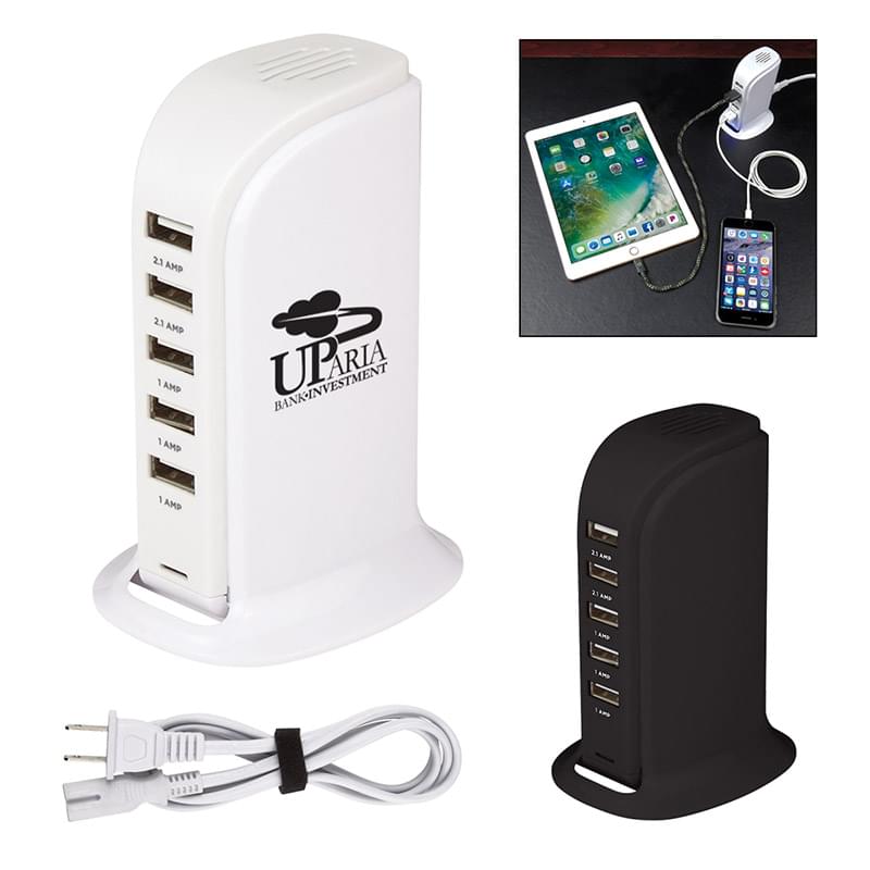 Desktop 5-Port High Speed USB Charging Tower image