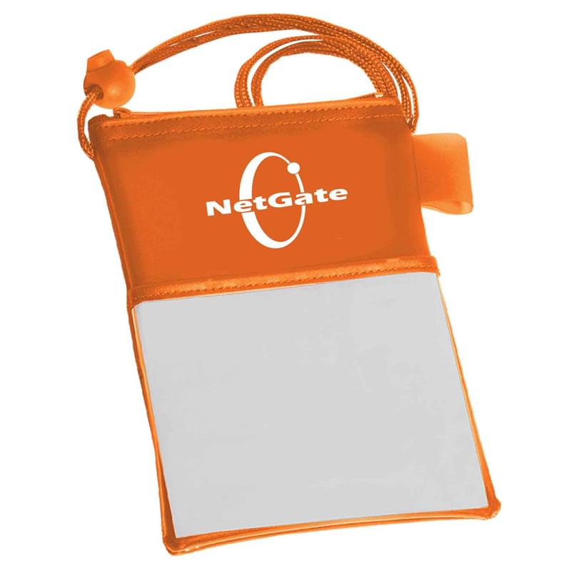 Zippered Pouch Identity Badge Holder