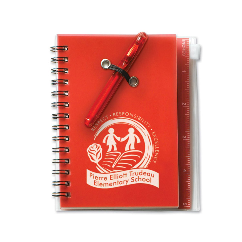 Recycled Lined Jotter with Pen and Pouch - 5" x 3" image
