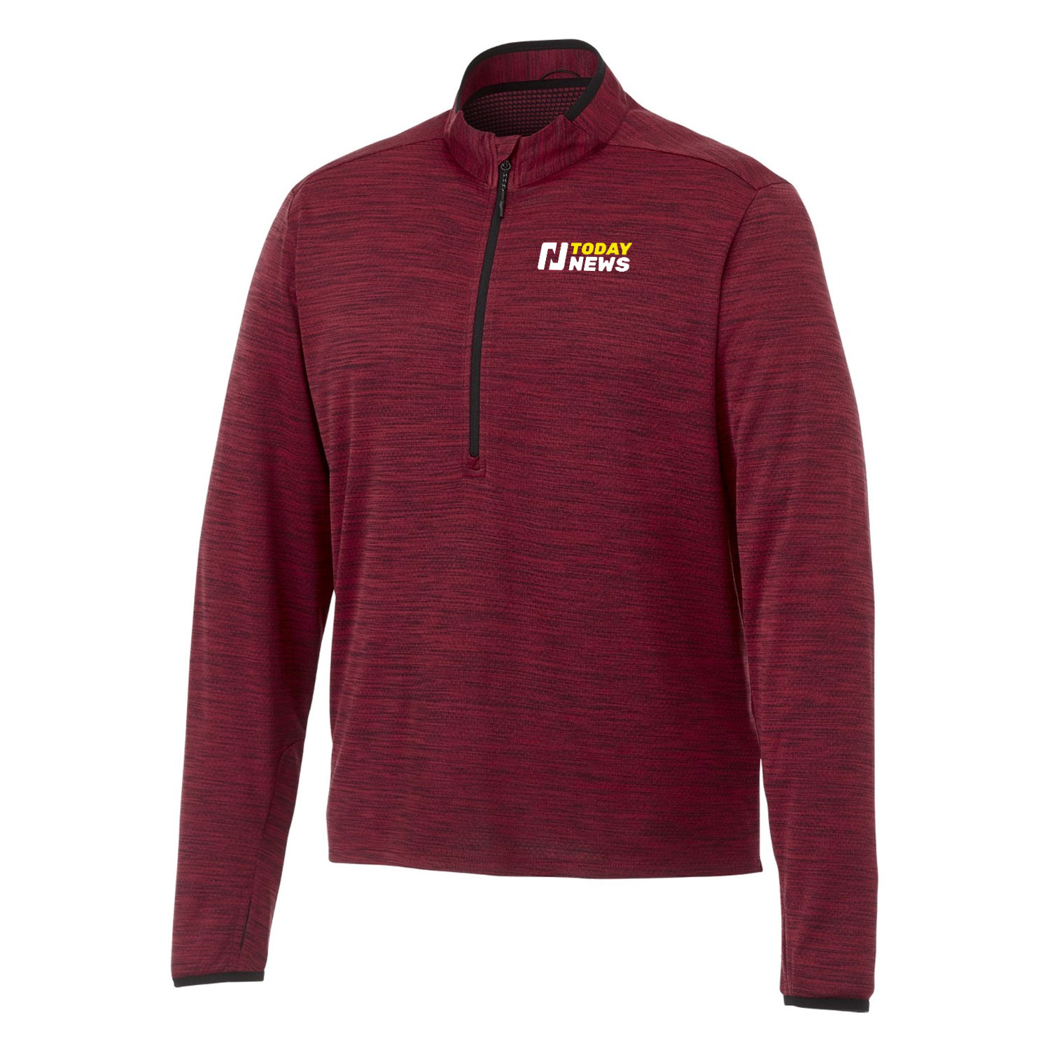 Elevate Textured Doubleknit Half Zip Pullover Sweater - Men