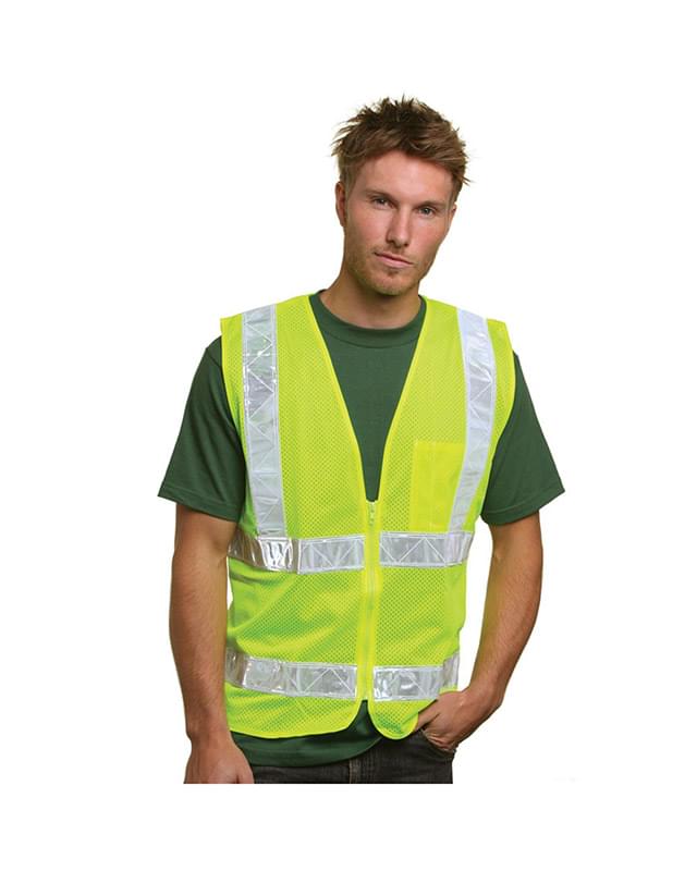 Bayside® Lime Mesh Safety Vest - Unisex