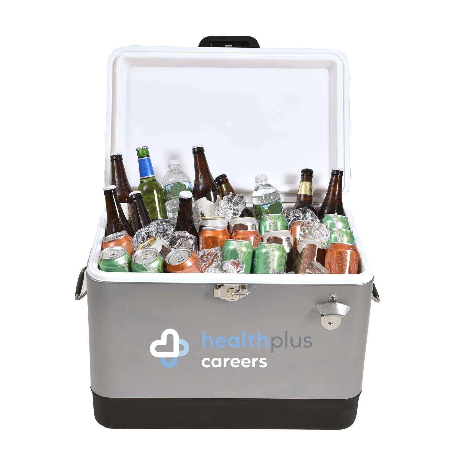 Leak-Resistant Steel Belted Cooler with Built-In Bottle Opener - 54QT