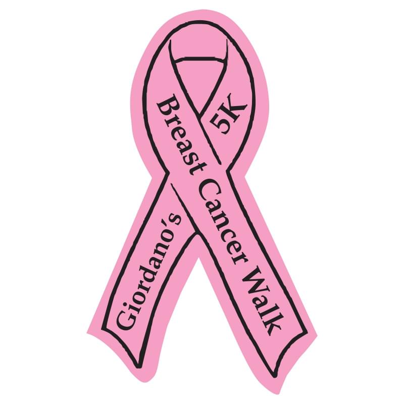 5" Ribbon Shaped Removable Bumper Sticker