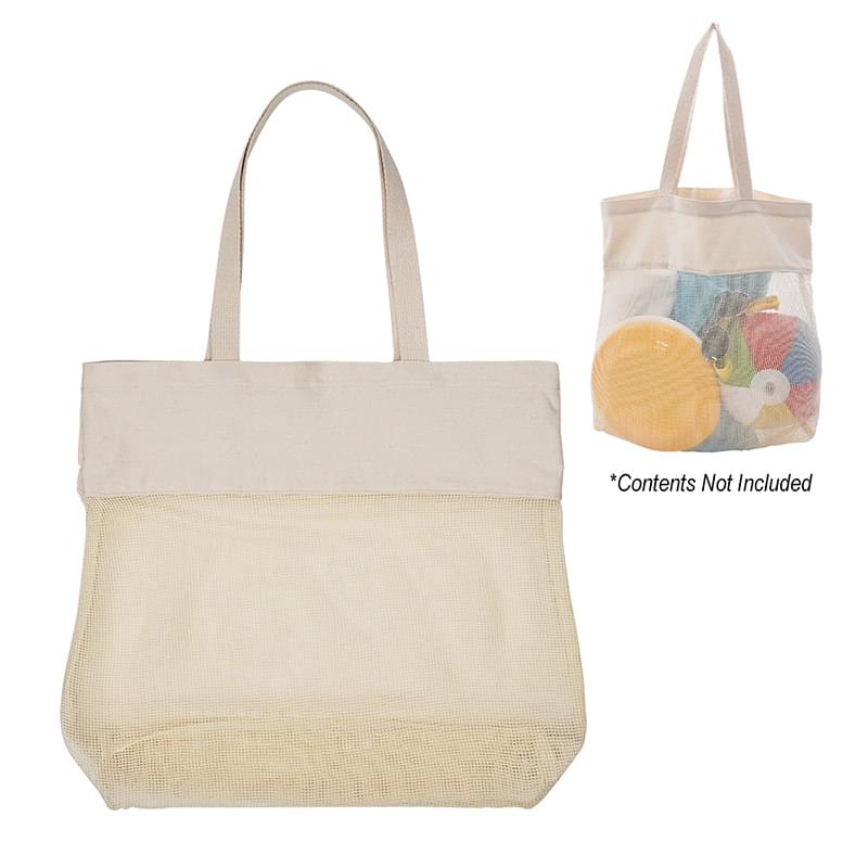 Natural Mesh Market Tote Bag - 17 1/2