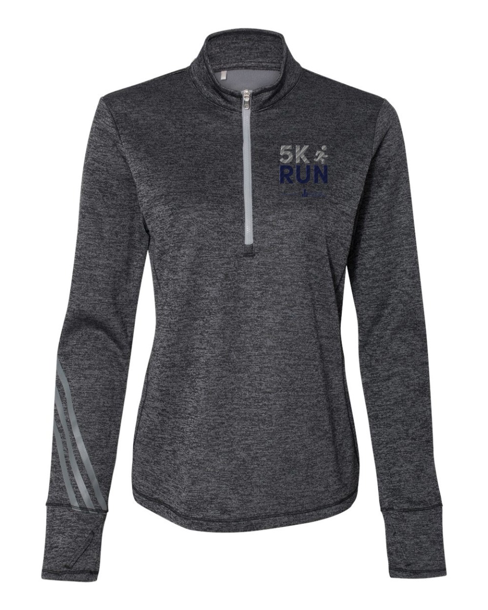Adidas® Brushed Terry Heathered Quarter-Zip - Women